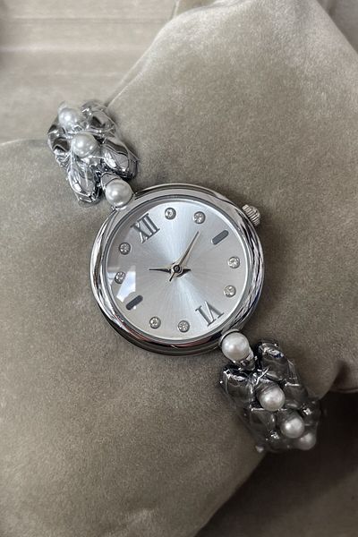 Leerybee Minimal Women's Watch with Pearls and Stones Nl-184