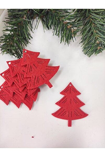 Masalsı Concept 10 Adet Eldiven Keçe Yılbaşı Ağacı Süsü Noel Yeni Yıl Ağaç Sü...