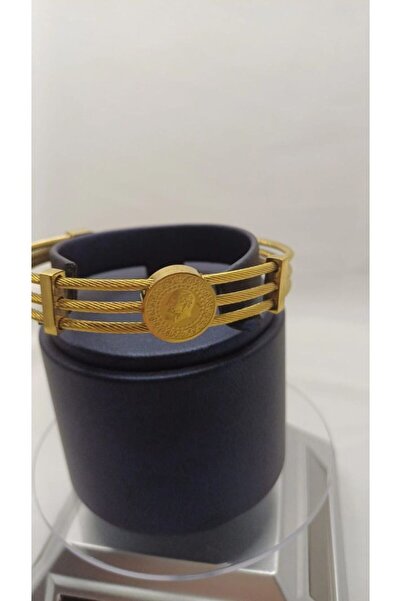 Alina Aksesuar ÜÇLÜ KORDON ÇEYREKLİ ÇELİK KELEPÇE