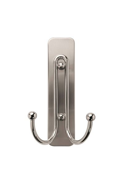 3M Command Large Brushed Nickel Double Hook 1.8kg