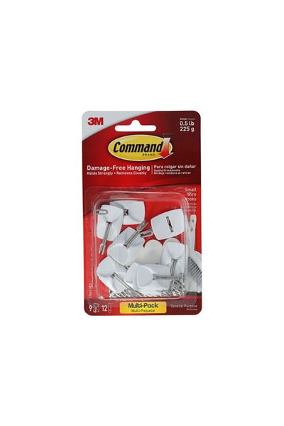 COMMAND 12-Piece Kitchen Utensil Adhesive Hook Small
