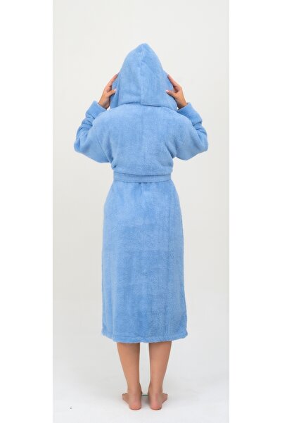 EMİLLİE Elina Unisex 100% Cotton Double Bathrobe with Hood