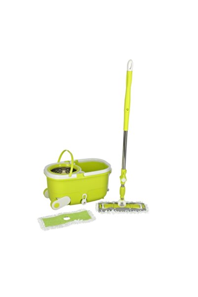 HONEYBEE طقم دلو ممسحة دوارة مسطحة