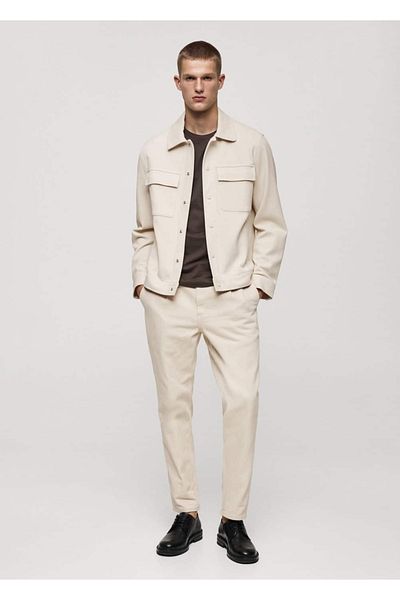 MANGO Man Hemdjacke aus Baumwolle mit Taschen