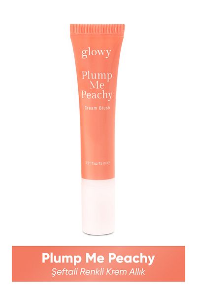 GLOWY Peachy Peach Colored Cream Blush - Plump Me 15ml