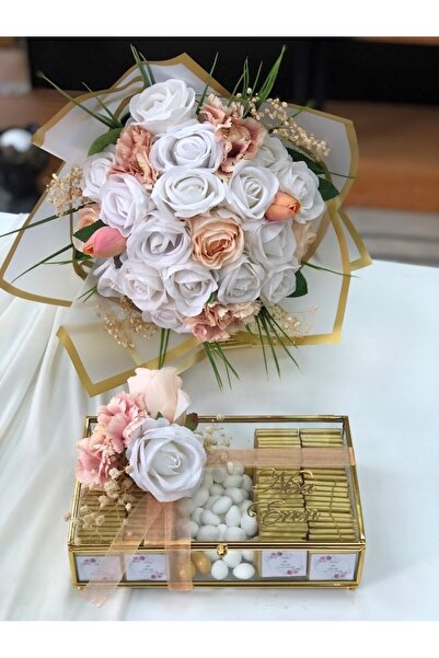 Masalsı Concept Kız İsteme Çiçeği Söz Çikolatası Nişan Kadife gül Buket Kız i...