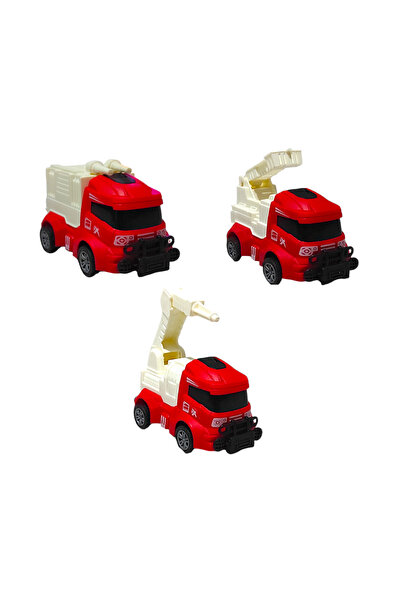 Brother Toys Oyuncak 3 Adet Çek Bırak İtfaiye Seti İtfaiye, Kurtarma Aracı Ve...