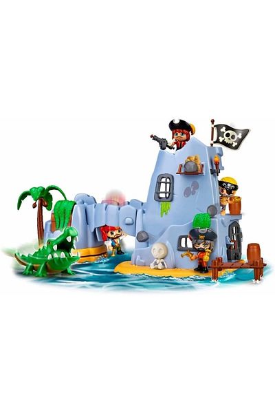 Pinypon Feber Pinypon Adventure- Captain Cayman Pirate Island with 2 Figures for Children 4 to 8 Years Old