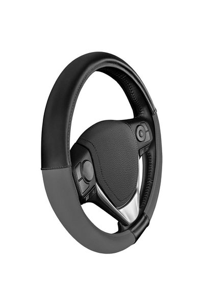 Cat Soft Leather Grip Steering Wheel Cover 14.5-15.5inch