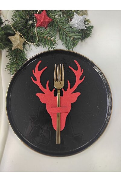 Masalsı Concept 6 Pieces of Decorative New Year's Tableware Special Spoon Holder - New Year's Tableware Decor Fork Spoon Holder