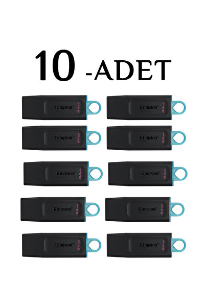 Kingston DTX 64 GB USB 3.2 Flash Bellek-10 adet