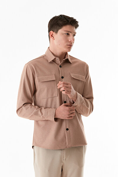 Fulla Moda Basic Çift Cepli Çıtçıtlı Gömlek