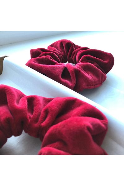 Donna Liberta Red Velvet Large Size Buckle - Set of 2 Elastic 004
