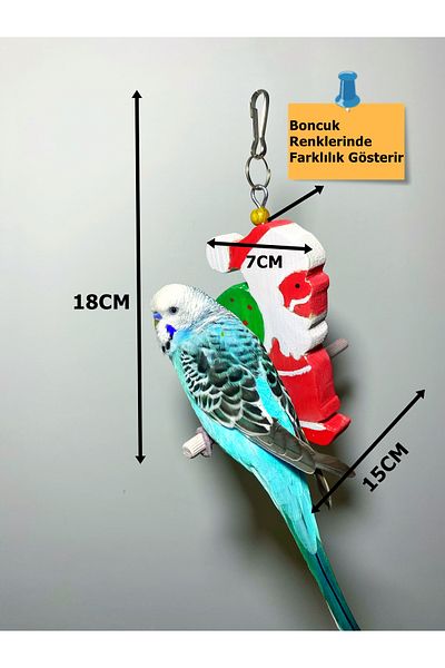 Ciko Kafes Colorful Bird Holder with Santa Claus Figure