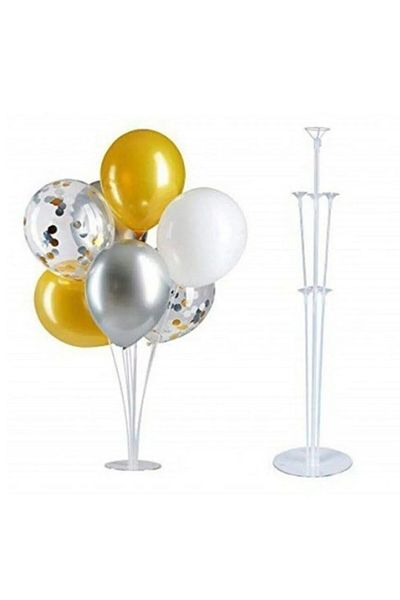Hayaller Dükkanı 7 Balloon Stands and 8 Metallic Balloon-