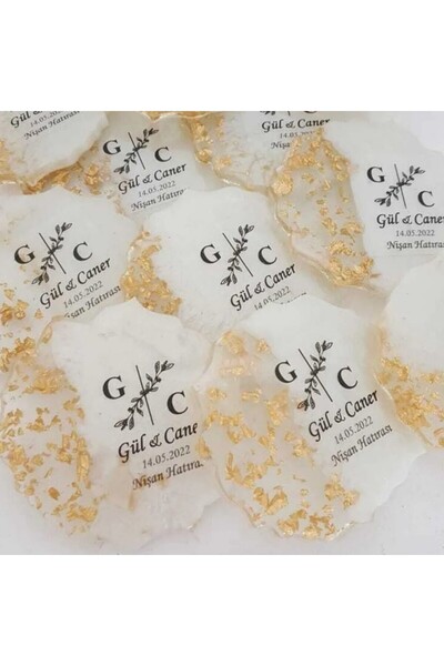 Hayaller Dükkanı 25 Adet Epoksi Magnet Söz Nişan Nikah Kına Düğün Hediyeliği ...