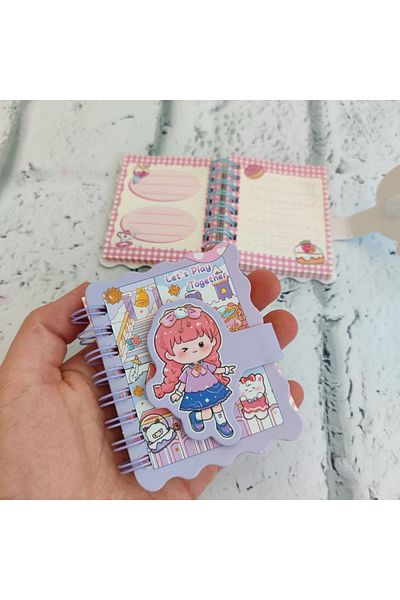 senacacollection A7 Velcro Anime Concept Notebook Notepad Lined Notebook 80 Sheets 1Pcs