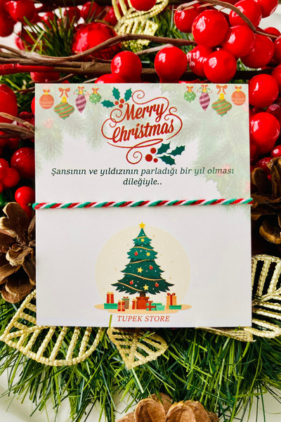 Tupek Store 2026 Yılbaşı Yeni Yıl Noel Ip Şans Bileklik
