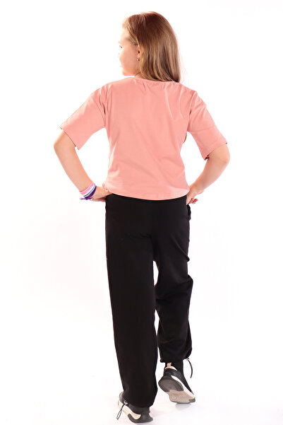 Toontoy Girl's Text Printed Tracksuit Set