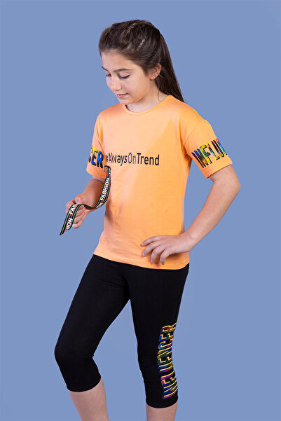 Toontoy Πολύχρωμο Σετ Κολάν για Κορίτσια με τύπωμα και ριγέ