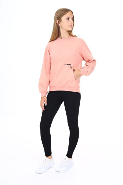 Toontoy Σετ κολάν με κέντημα Do More με τσέπες καγκουρό για κορίτσια