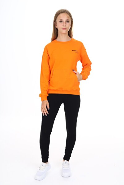 Toontoy طقم بناتي بجيب الكنغر مع طماق مطبوعة