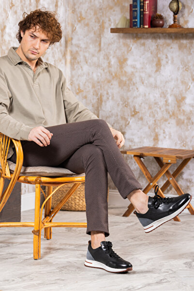 SELİN SOYLU Pánské tenisky z pravé kůže, boty pro volný čas, boty ze 100% kůže, 4 sezónní pánské tenisky