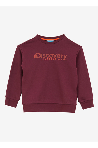 Discovery Expedition Mürdüm Erkek Çocuk Baskılı Sweatshirt D4WB-SWT3138 Beden...