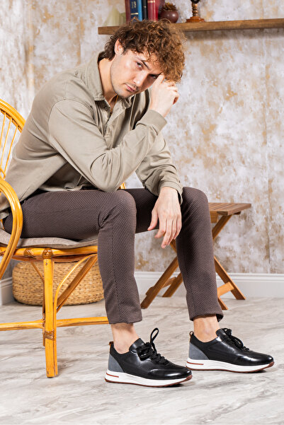 SELİN SOYLU Pánské tenisky z pravé kůže, boty pro volný čas, boty ze 100% kůže, 4 sezónní pánské tenisky