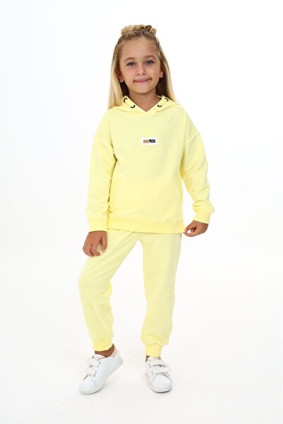 Toontoy Set de trening pentru fete cu glugă Summer Emblem