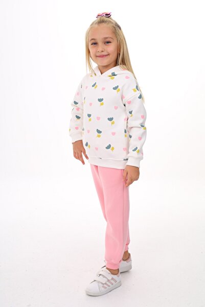 Toontoy Κοριτσίστικο με κουκούλα Σετ Φόρμας Ολόκληρο Σετ Τουλάλε με τύπωμα