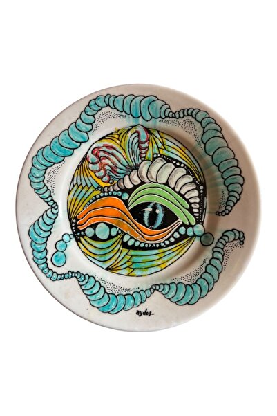 Kütahya Porselen KÜTAHYA PORSELEN EL İŞİ İMZALI DAMGALI DUVAR TABAĞI