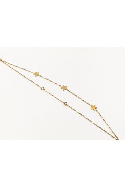 Alina Jewelry Elegant Stone Detailed Stylish Steel Anklet Stainless, No Darkening
