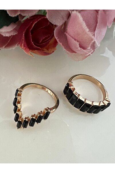 tones official حجم 8 حجر أسود 2 قطعة Lades نموذج حلقات الرغيف الفرنسي