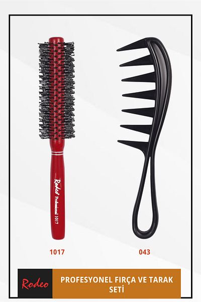 RODEO Professional Brush and Comb Set 1017 + 043