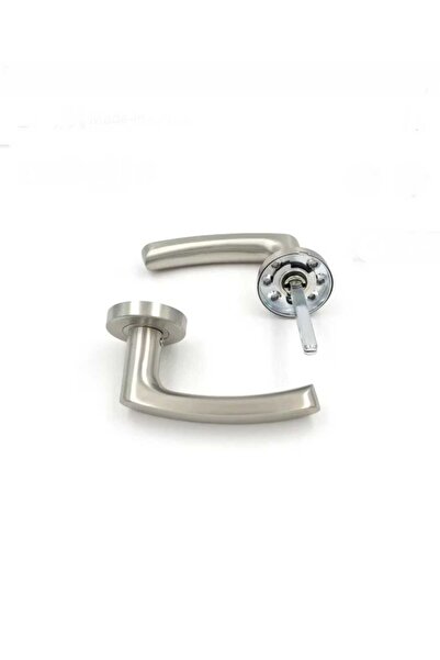 KAİZEN Kapı Kolu lüks Stellar Paslanmaz Nikel Saten Yuvarlak Rozetli