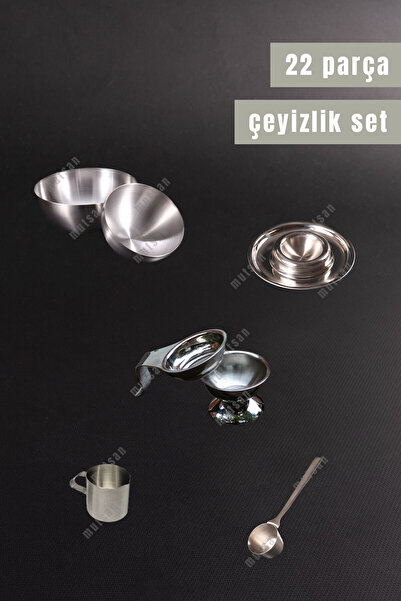 Genel Markalar Paslanmaz Çelik Çeyiz Seti 22 Parça - Mutfak/Sofra Gereçleri -...