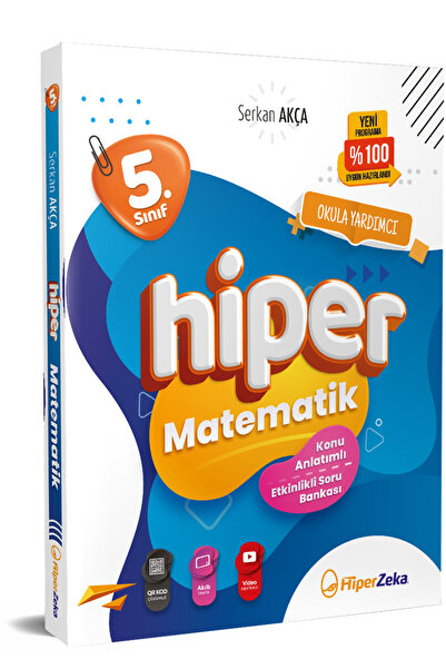 HiperZeka 2025 5. Sınıf Hiper Matematik Konu Anlatımlı & Etkinlikli Soru Bankası | Serkan Akça