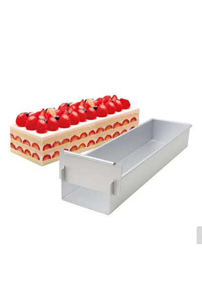 Nar kalıp Narkalıp Dikdörtken Tiramisu Pasta Kek Brownie Kalıbı Boy 40cm Derinlik 8x8cm