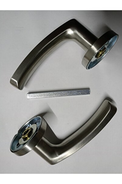 KAİZEN Kapı Kolu lüks Stellar Paslanmaz Nikel Saten Yuvarlak Rozetli