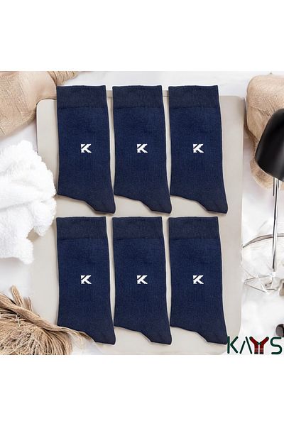 KAYSSOCK Ανδρικές κάλτσες Navy Blue 4 συσκευασιών