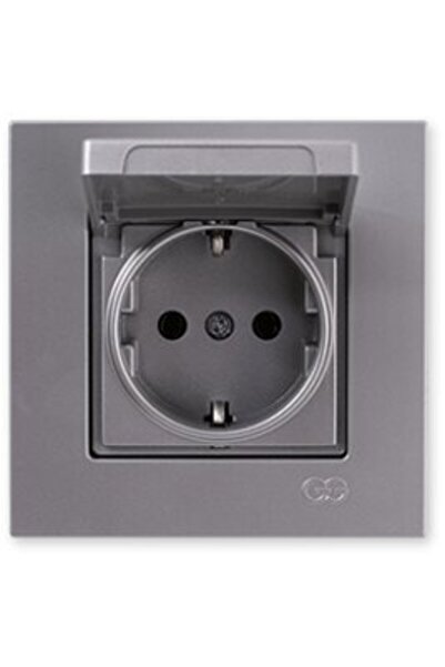 Günsan EQONA M. FÜME KAPAKLI TOPRAKLI PRİZ (MKZ)