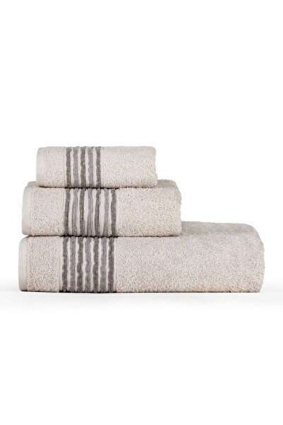 TEOHOMELİNENS مجموعة مناشف الاستحمام واليد والوجه والوجه مكونة من 3 قطع من مونا