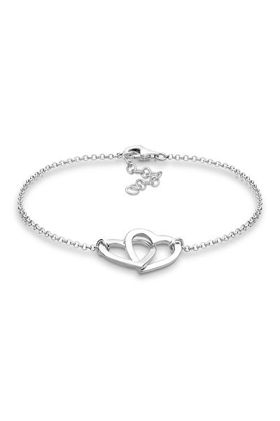 ELLI Bracelet Basic Intertwined Hearts In 925 Sterling Silver