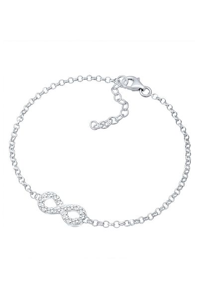 ELLI Stříbrný pásek na ruku 925 - Infinity Crystal