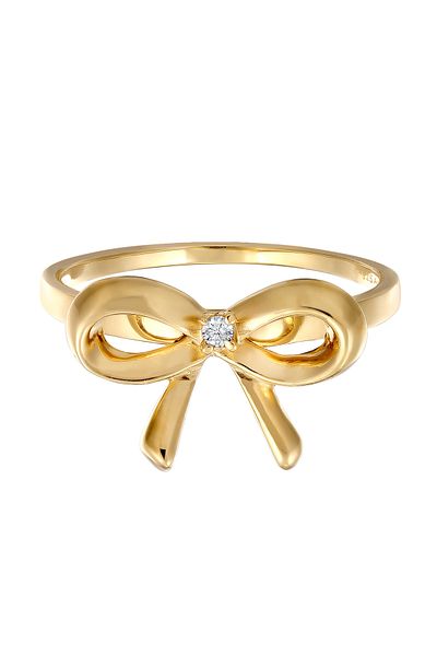 ELLI Inel Lady Bow Trend - Diamant 0,015 CT., argint 925