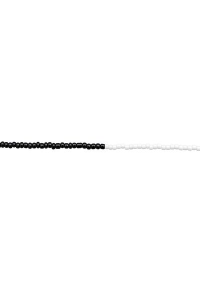 ELLI Necklace Ladies Choker Glass Beads Ying Yang In 925 Sterling Silver Gold Plated