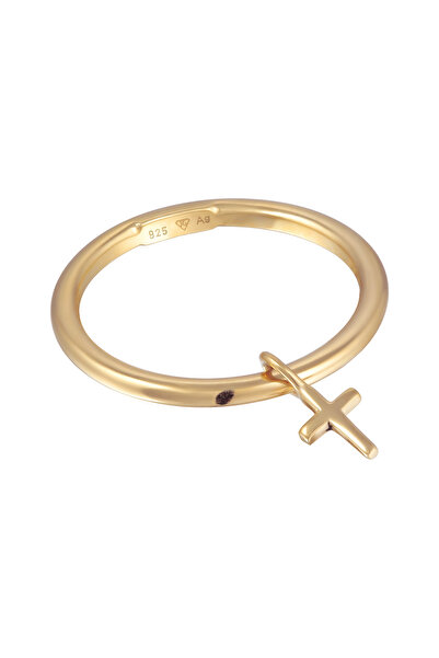 ELLI Dámský prsten Stack Basic Cross Pendant ze sterlingového stříbra 925