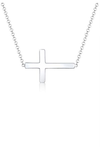 ELLI Necklace Women Cross Pendant Elegant In 925 Sterling Silver