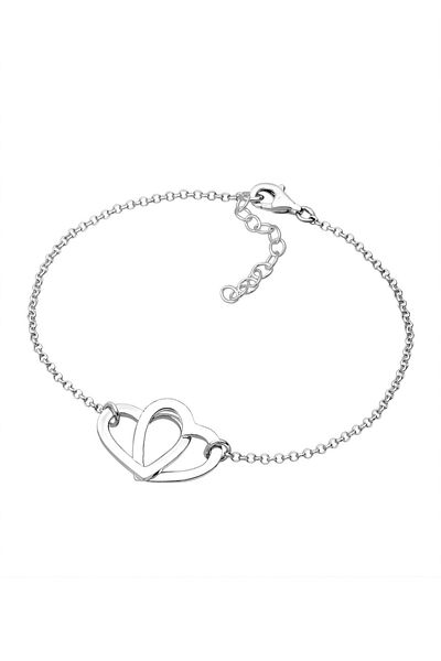 ELLI Bracelet Basic Intertwined Hearts In 925 Sterling Silver